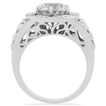 Five Diamond Stone Anniversary Ring in 14k White Gold 3.73 Ctw